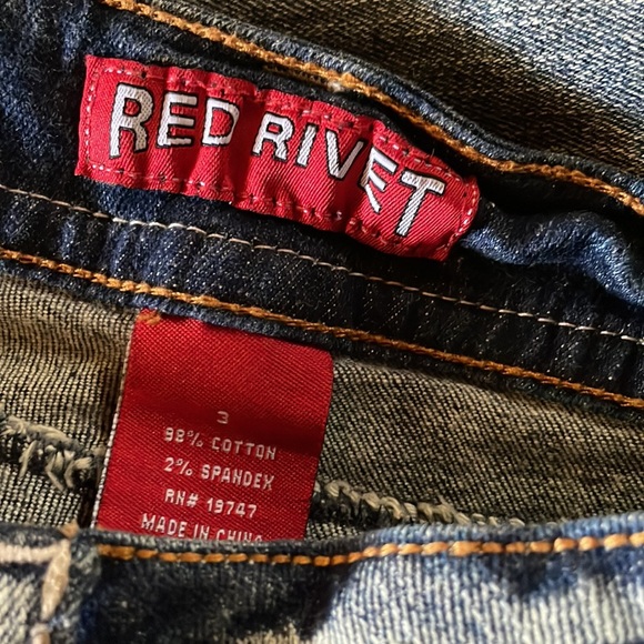 Red Rivet Jeans - Picture 5 of 7